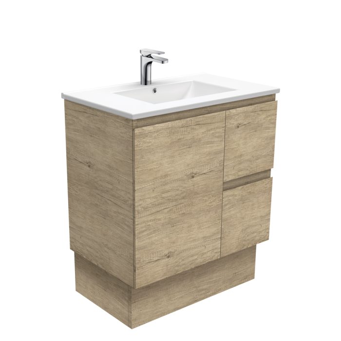 fienza Dolce Edge Scandi Oak 750 Vanity On Kickboard