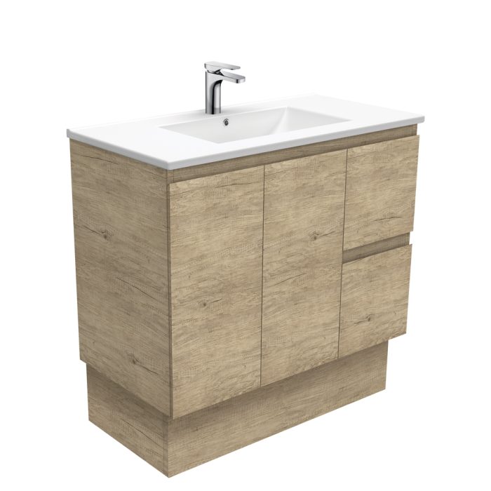 fienza Dolce Edge Scandi Oak 900 Vanity On Kickboard