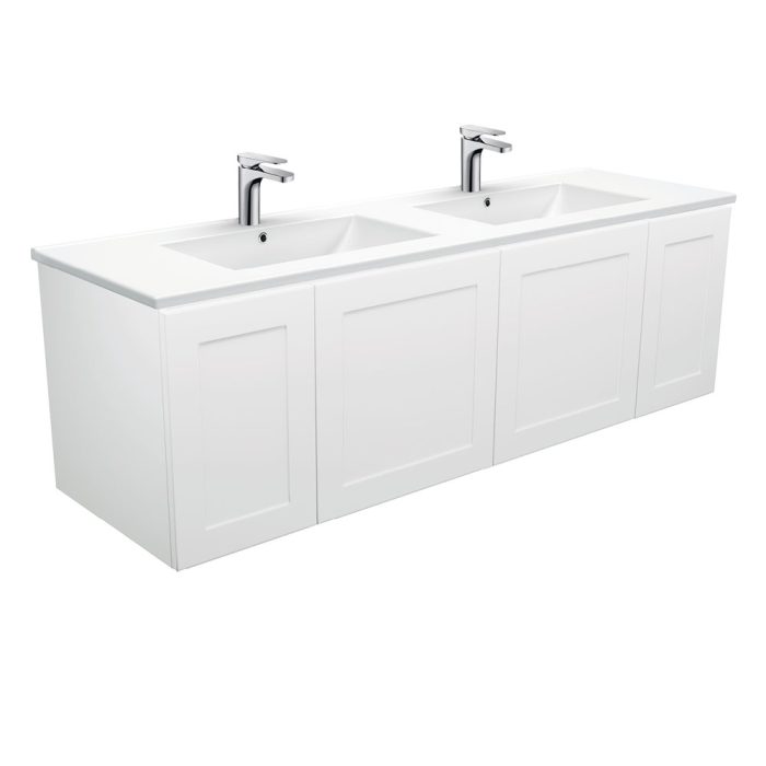 fienza Dolce Mila 1500 Double Bowl Wall-Hung Vanity