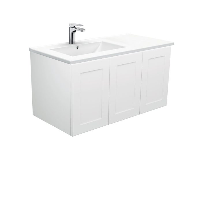 fienza Dolce Mila 900 Offset Wall-Hung Vanity Left Basin