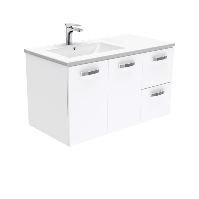 fienza Dolce Unicab™ 900 Offset Wall-Hung Vanity Left Basin