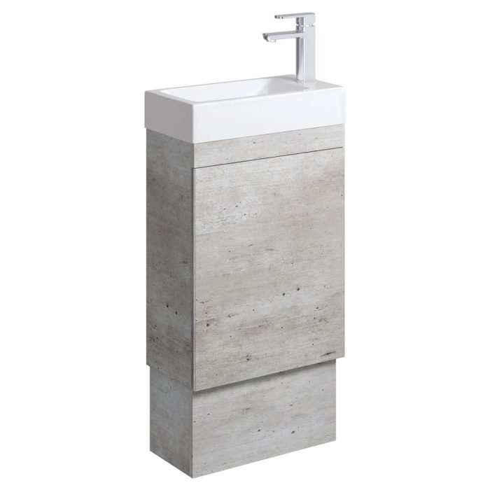 fienza Edge 450 Ensuite Vanity on Kickboard with Overflow Industrial