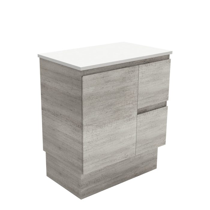 fienza Edge Industrial 750 Cabinet on Kickboard Right Hand Drawers