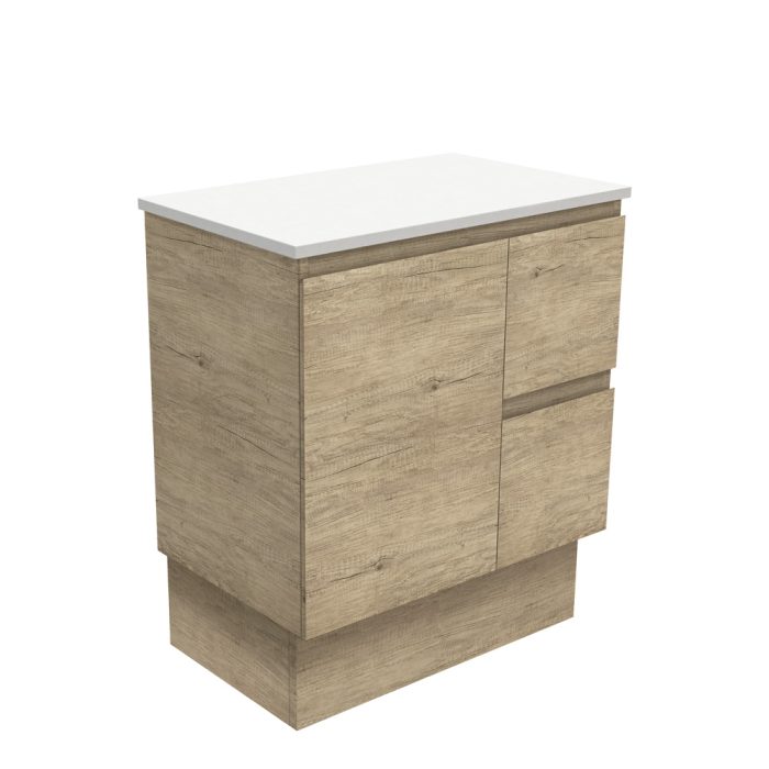 fienza Edge Scandi Oak 750 Cabinet on Kickboard Right Hand Drawers