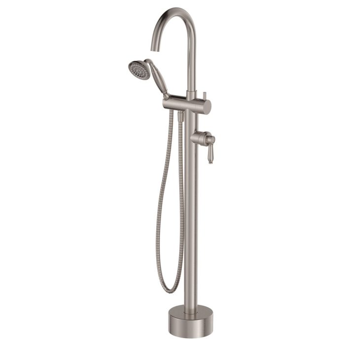 fienza Eleanor Floor Mixer & Shower Brushed Nickel / Brushed Nickel