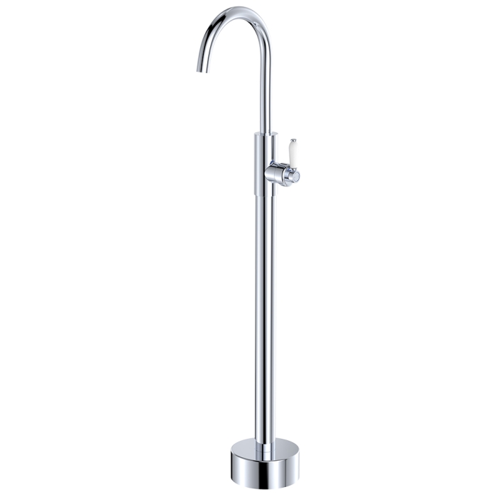 fienza Eleanor Floor Mounted Basin/Bath Mixer Chrome / Ceramic