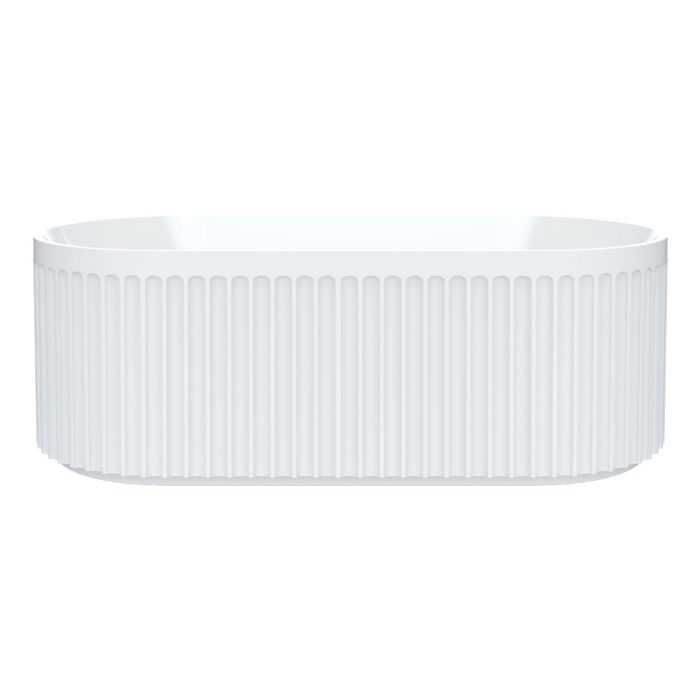 fienza Eleanor Fluted Freestanding Acrylic Bath 1700mm