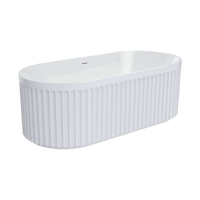 fienza Eleanor Freestanding Acrylic Bath with Overflow 1700mm