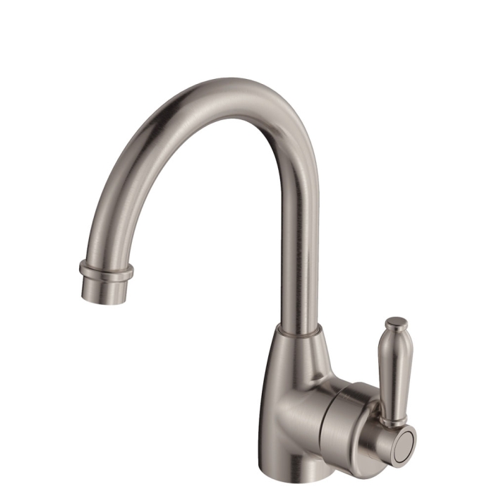 fienza Eleanor Gooseneck Basin Mixer Brushed Nickel / Brushed Nickel