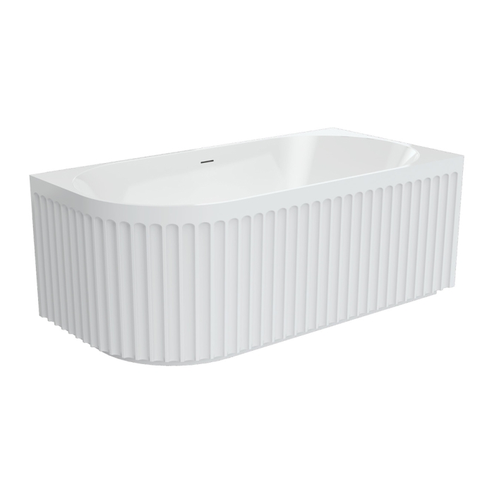 fienza Eleanor Left-Hand Corner Acrylic Bath with Overflow 1500mm
