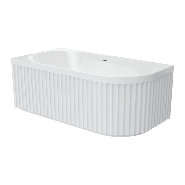 fienza Eleanor Right-Hand Corner Acrylic Bath with Overflow 1500mm