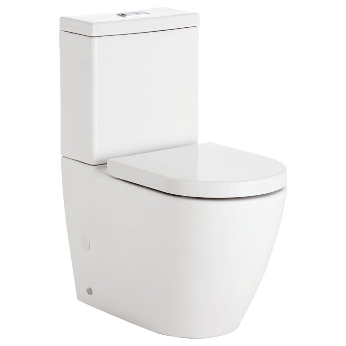 fienza Empire Back-to-Wall Toilet Suite Gloss White