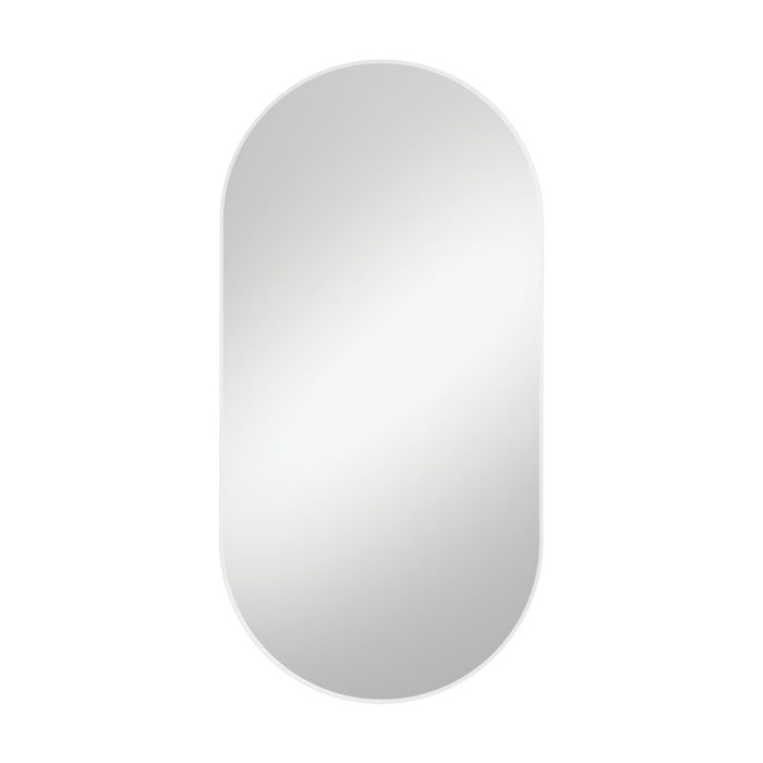 fienza Empire Matte White Framed Mirror 600 x 1200mm