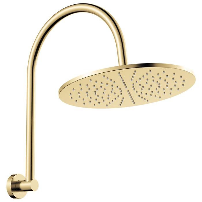 fienza Empire Slim Curved Shower Arm Set Urban Brass