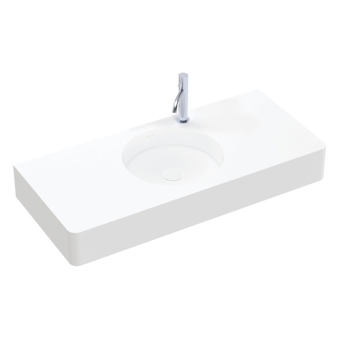 fienza Encanto 1000 Solid Surface Wall Basin 1 Tap Hole