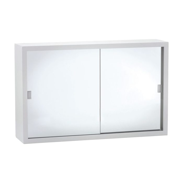 fienza 600 Metal Cabinet with Glass Mirror Doors