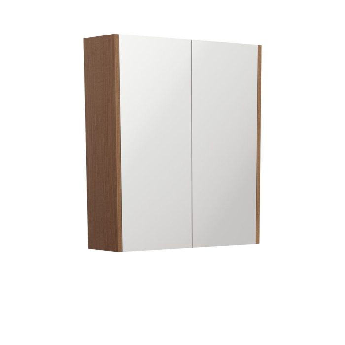 fienza 600 Mirror Cabinet with Walnut Side Panels