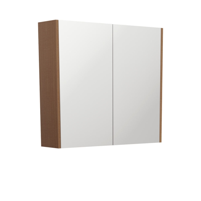 fienza 750 Mirror Cabinet with Walnut Side Panels