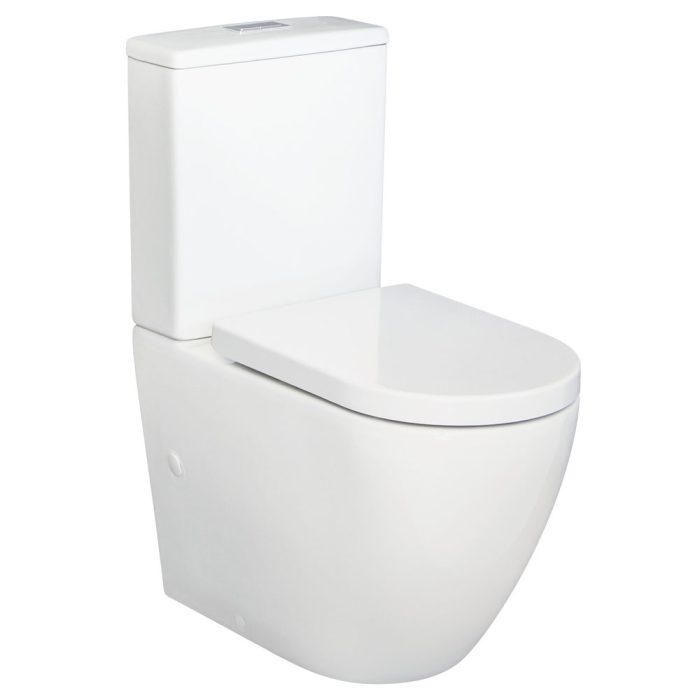 fienza Alix Back-to-Wall Toilet Suite Gloss White