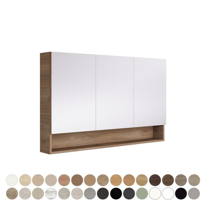 fienza Aluca 1200 Display Shelf Mirror Cabinet