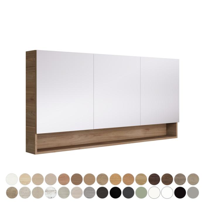 fienza Aluca 1500 Display Shelf Mirror Cabinet