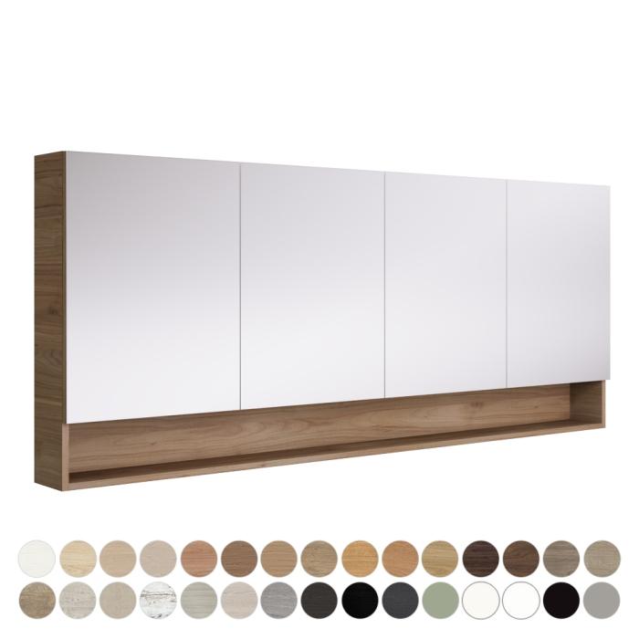 fienza Aluca 1800 Display Shelf Mirror Cabinet