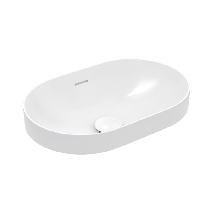 fienza Aluca Pill Semi-Inset Basin Gloss White