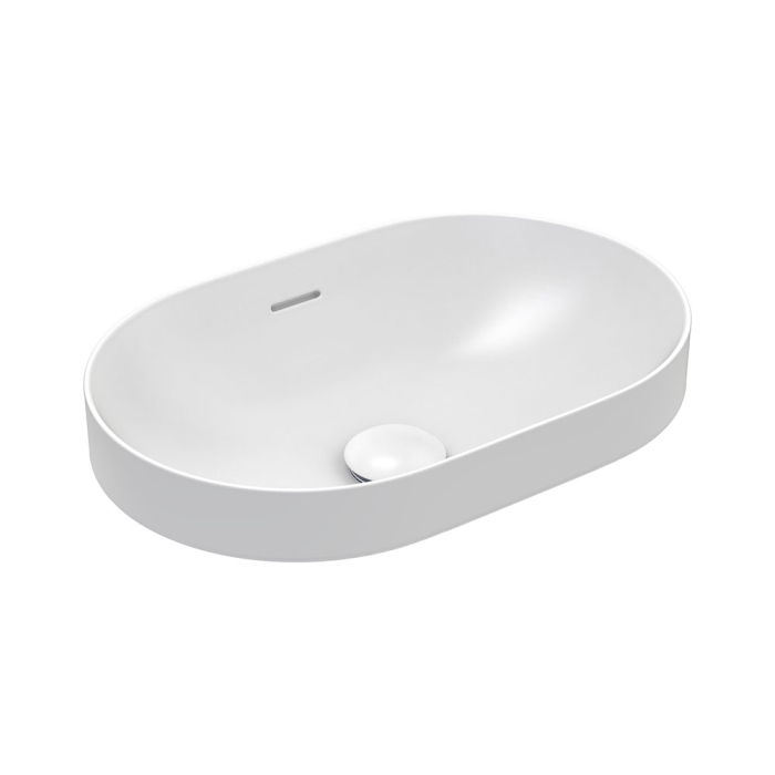 fienza Aluca Pill Semi-Inset Basin Matte White