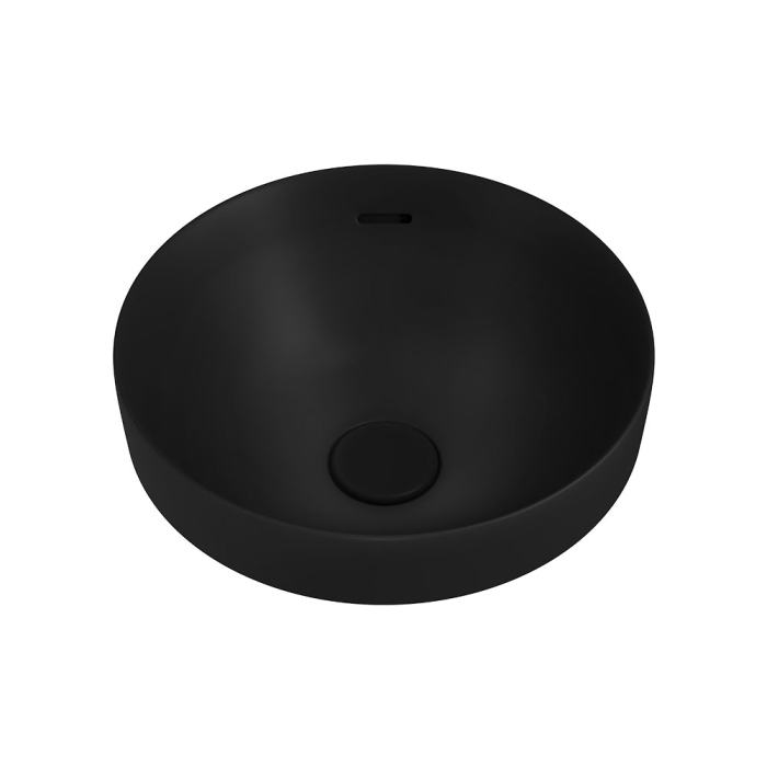 fienza Aluca Round Semi-Inset Basin Matte Black