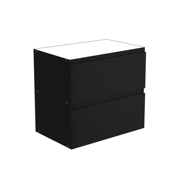 fienza Amato Satin Black 750 Base Cabinet