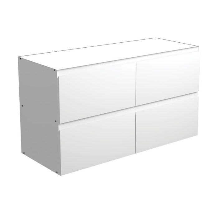 fienza Amato Satin White 1200 Base Cabinet