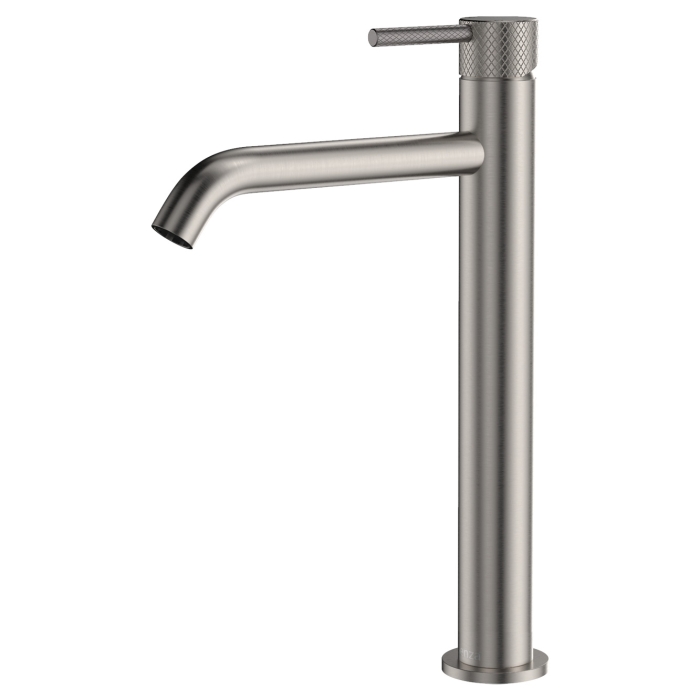 fienza Axle Tall Basin Mixer Brushed Nickel