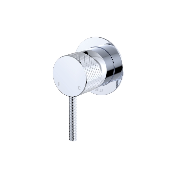 fienza Axle Wall Mixer Small Round Plate Chrome