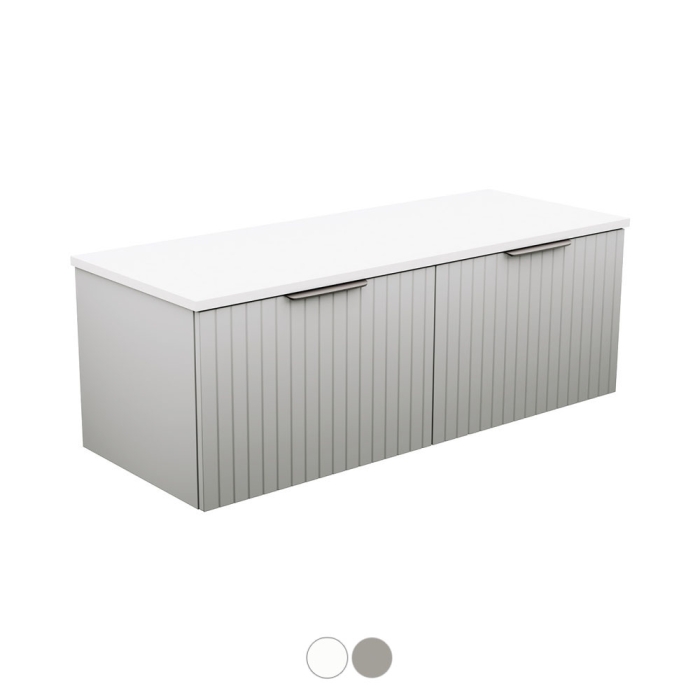 fienza Bayview 1200 Double Bowl Wall Hung Vanity