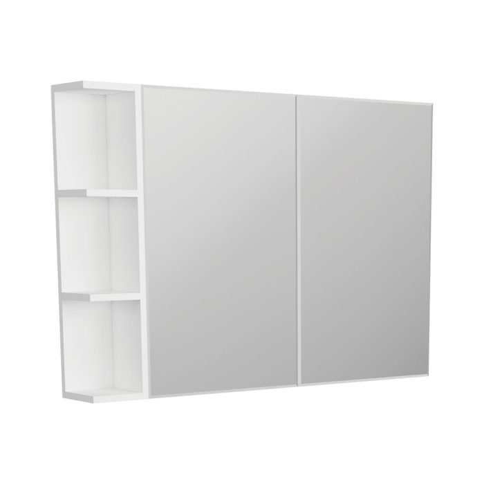 fienza Bevel Edge 900 Mirror Cabinet 1 Side Shelf