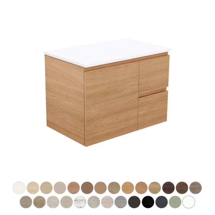 fienza Carmen Door & Drawer 750 Wall Hung Vanity