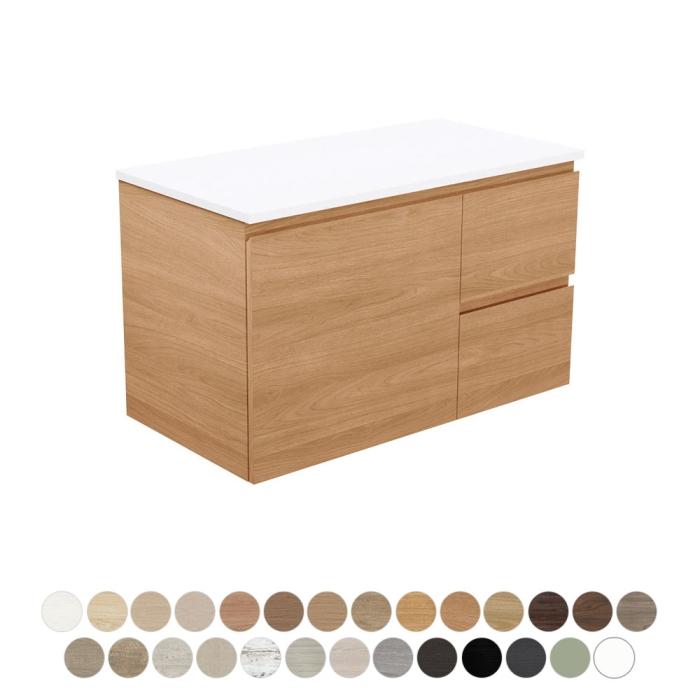 fienza Carmen Door & Drawer 900 Wall Hung Vanity