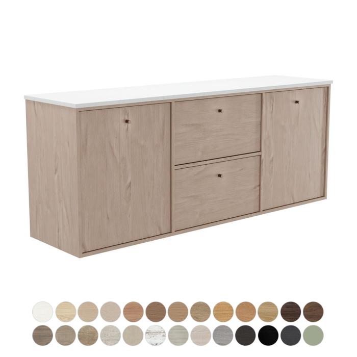 fienza Cierra 1800 Double Bowl Wall Hung Vanity