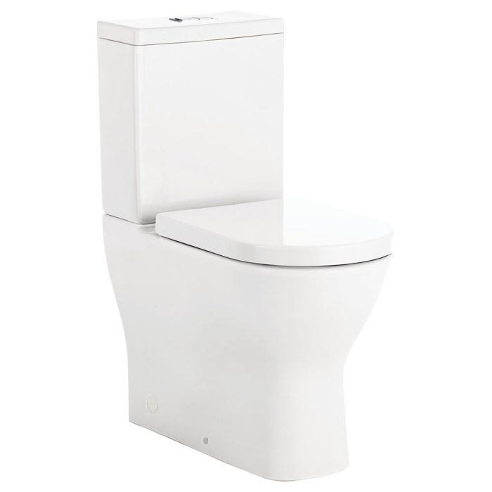 fienza Delta Back-to-Wall Toilet Suite Gloss White