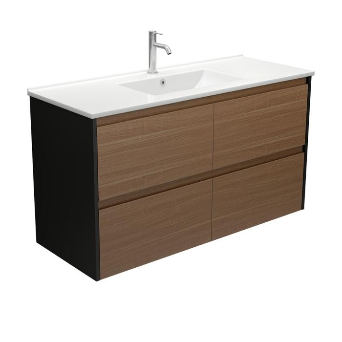 fienza Dolce Amato 1200 Walnut Wall-Hung Vanity