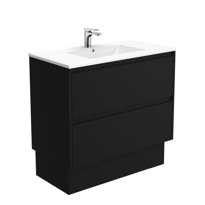 fienza Dolce Amato 900 Satin Black Vanity On Kick
