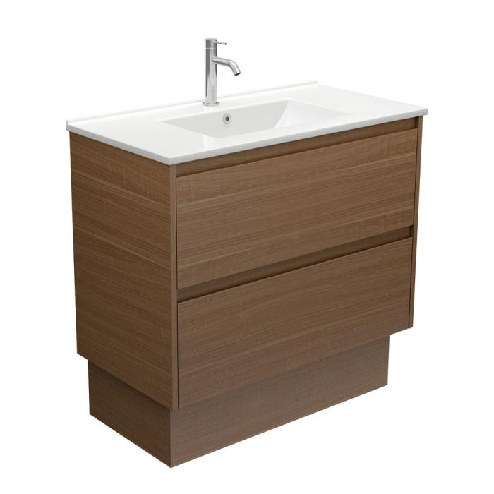 fienza Dolce Amato 900 Walnut Vanity On Kick