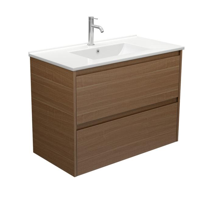 fienza Dolce Amato 900 Walnut Wall-Hung Vanity