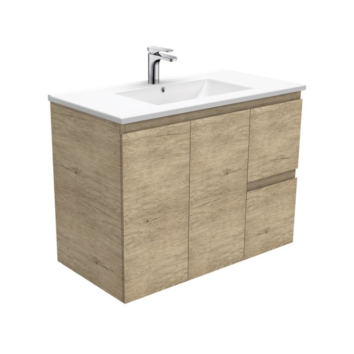 fienza Dolce Edge Scandi Oak 900 Wall-Hung Vanity