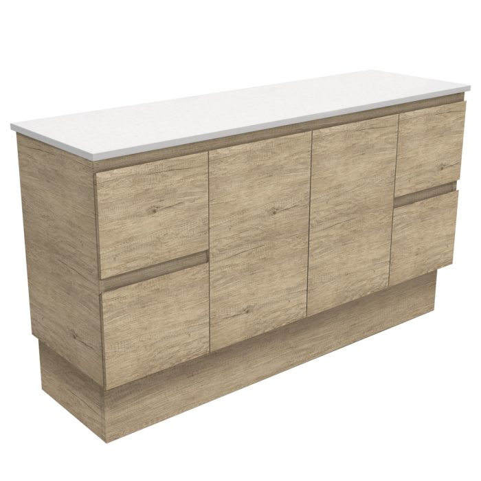 fienza Edge Scandi Oak 1500 Cabinet on Kickboard