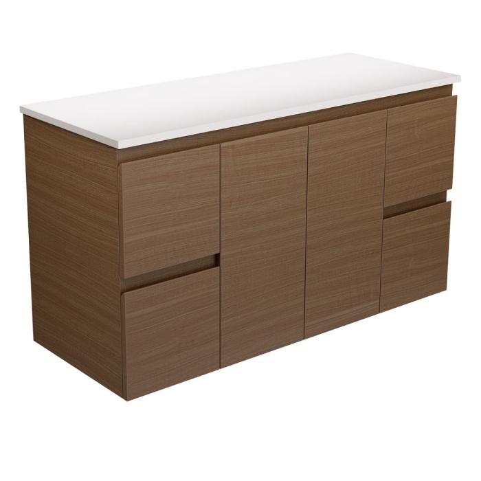 fienza Edge Walnut 1200 Wall-Hung Cabinet