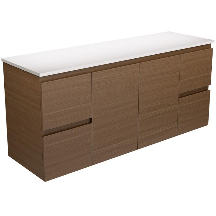 fienza Edge Walnut 1500 Wall-Hung Cabinet