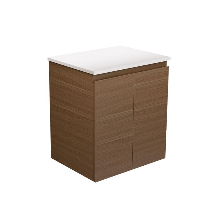 fienza Edge Walnut 600 Wall-Hung Cabinet