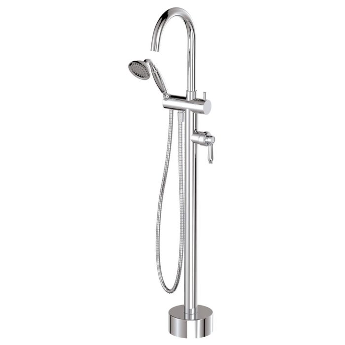 fienza Eleanor Floor Mixer & Shower Chrome / Chrome