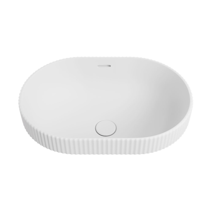 fienza Eleanor Oval Semi-Inset Basin Matte White
